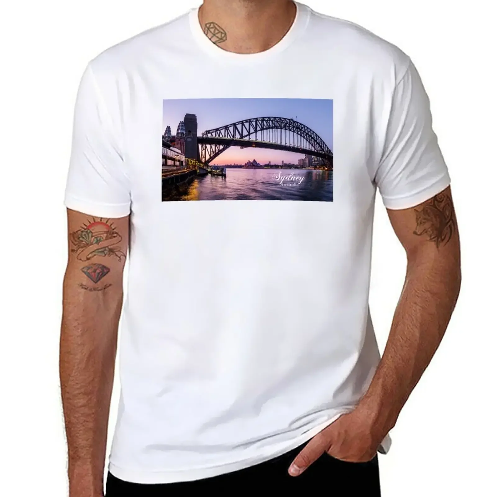 Sydney, Australia - Sydney Harbour and Landmarks T-Shirt vintage blacks funnys t shirts for men pack