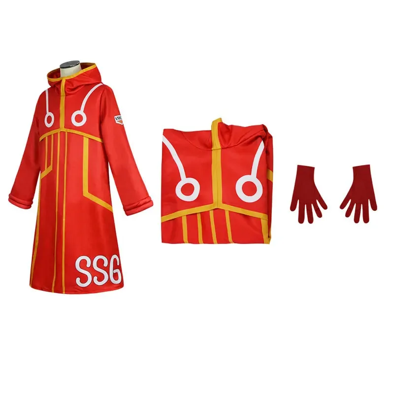 Bambini Adulti Rufy Cosplay Fantasia Future Abiti Anime One Cosplay Pezzi Costume Uomo Halloween Carnevale Abiti da festa