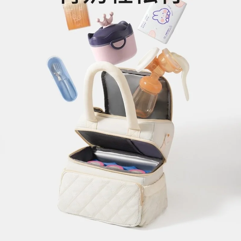 new-style-breast-milk-storage-bag-mommy's-double-layer-breast-milk-preservation-bag-bottle-insulation-mommy-bag