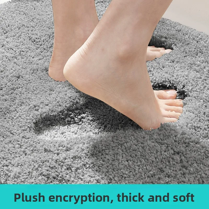 Modern Microfibre Bath Mat - Ultra Plush Quick Dry Rug with TPR Anti-Slip Base | Fade & Shed Resistant | Minimalist Solid Color