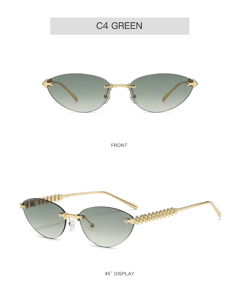 Vintage-Sonnenbrillen für Damen und Herren, rechteckige Sonnenbrillen, ovale Brillen für Damen und Herren, Cat-Eye-Brillen – Detail 8