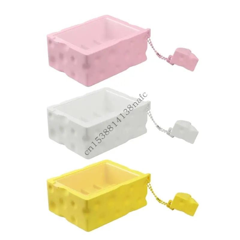 

594F Creative Cheese Design Keycap Storage Box Durability Keycaps Holder Case for Organized Keyboards Accessories