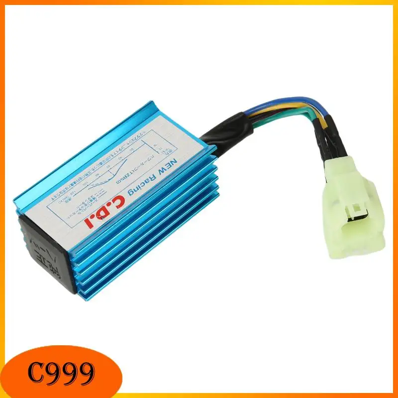 Blue 6 Pin Racing AC CDI GY6 Round Pin Ignition Box For 50cc 90cc 110cc 125cc 150cc 4 stroke Engine Moped Scooter ATV