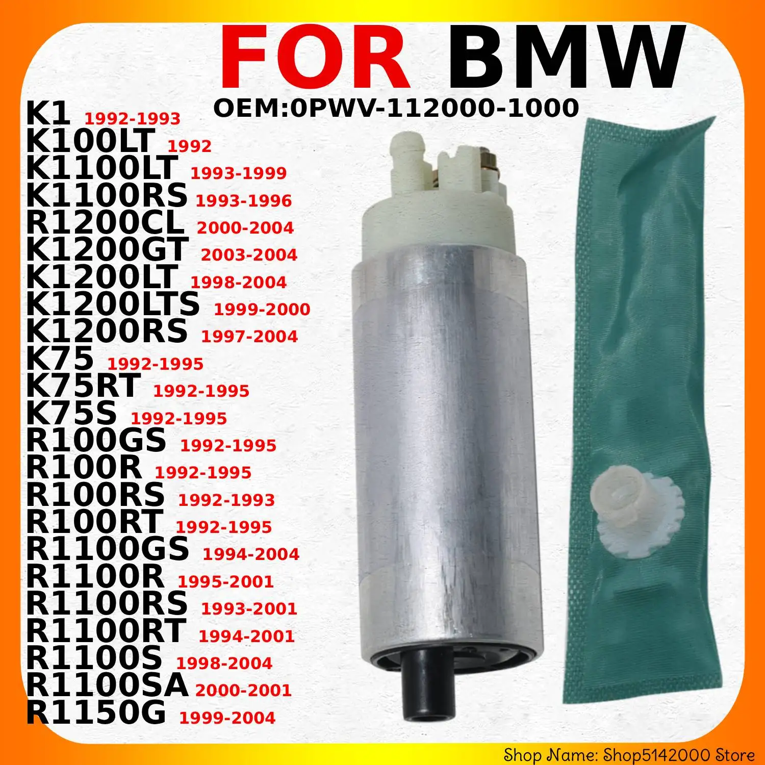 Motorcycle Fuel Pump For BMW K100LT K1100LT K1100RS R1200CL K1200GT K1200LT K1200LTS K1200RS K75 K75RT R100GS R100RS Accessories