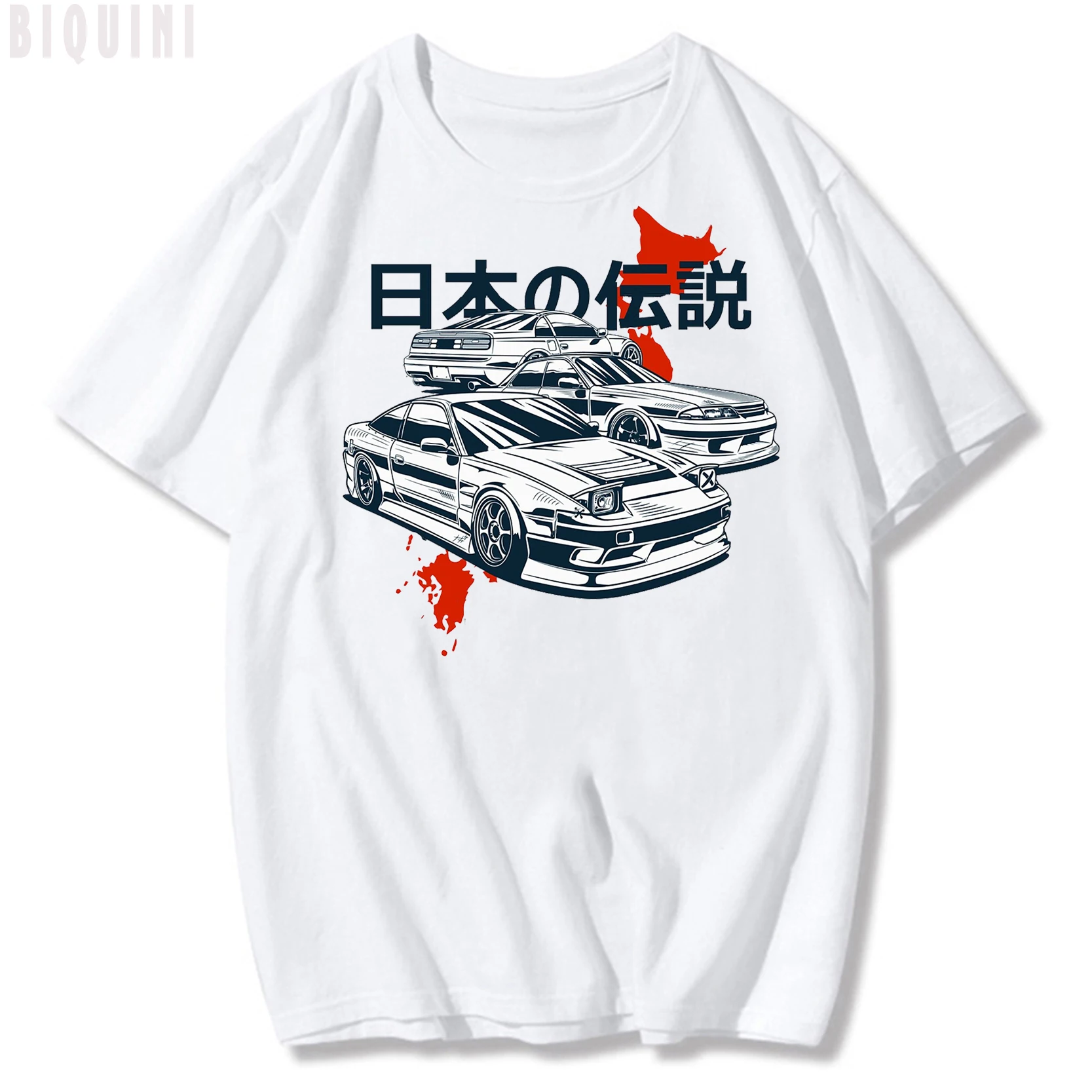 JDM Integra Car T Shirt Men Comics Art Print 90s Harajuku Vintage Style100%Cotton Summer Fashion Tops Japan Casual  T-shirts