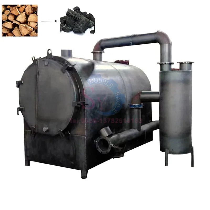 Dry Distillation Roller Cotton Stalk Carbonization Furnace Mechanized Barbecue Charcoal Furnace Tea Shell Carbonization Furnaces