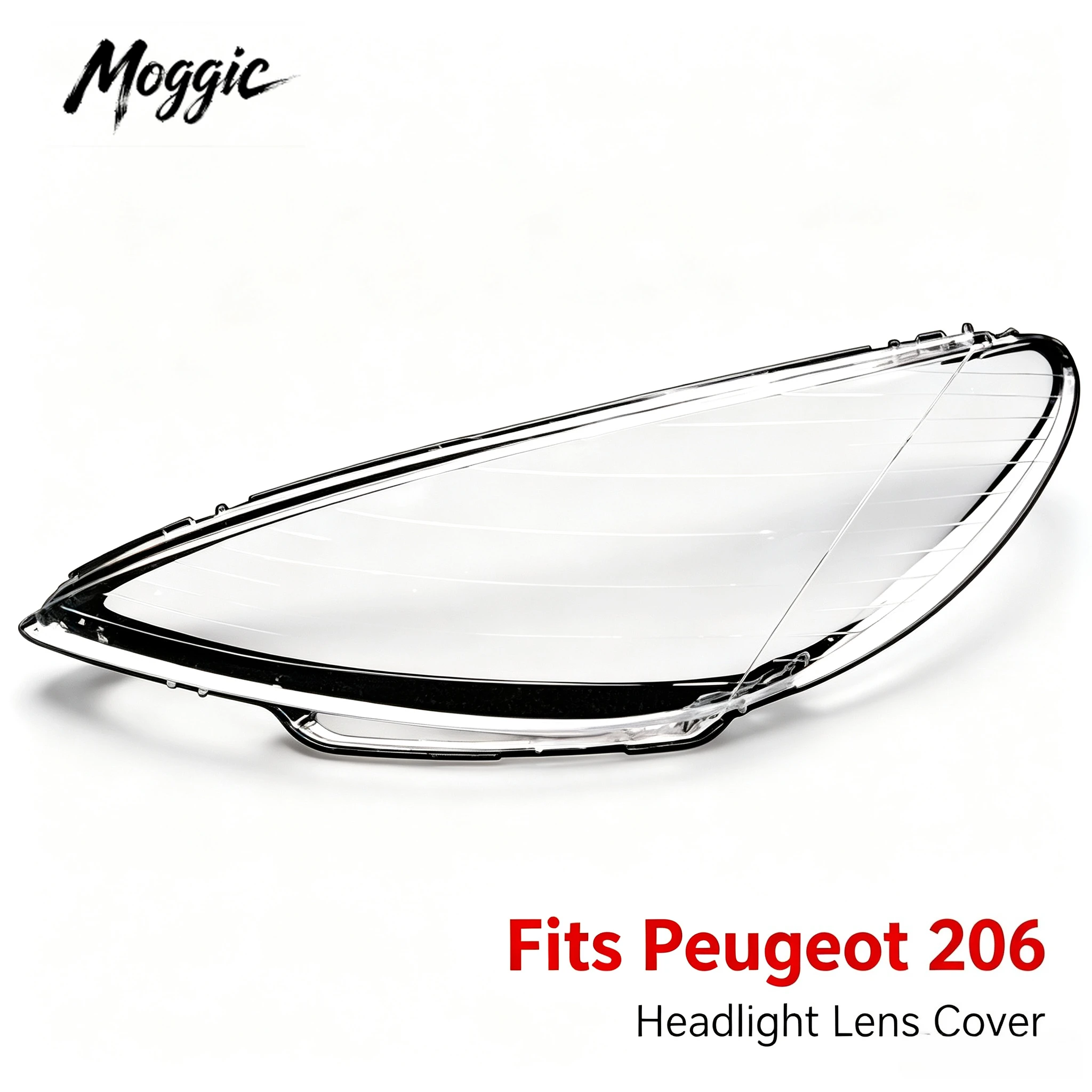 Moggic Clear Headlight Lens Cover Compatible With Dongfeng 206 Sedan Hatchback Model Years 2004 2005 2006 2007 Left Right
