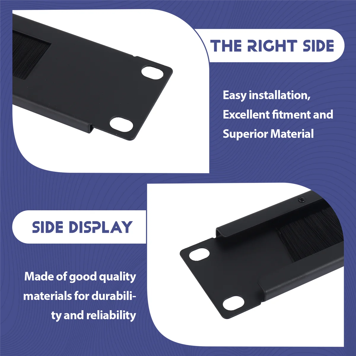 1 Stuks 1U 19Inch RACK MOUNT Blanking Plaat Rack Montage Blank Netwerk Borstel Panel Server Kast Kabelmanagement
