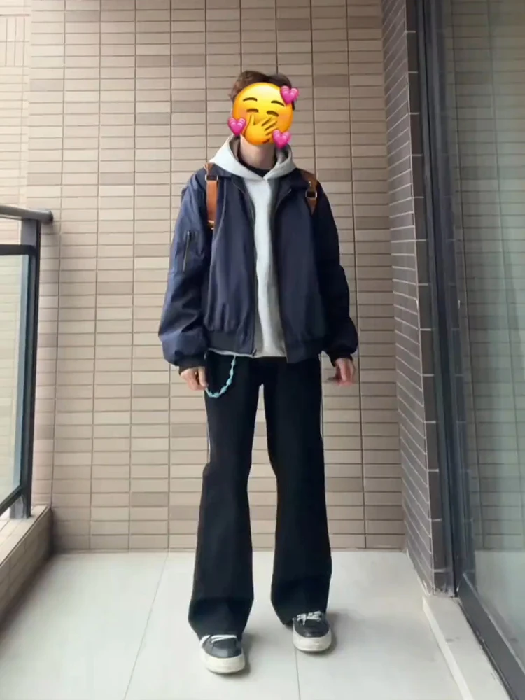 

Мужские повседневные брюки с драпировкой на подкладке Bla Fce, костюмные брюки в американском стиле Cleanfit, прямые брюки, осень-зима Faion