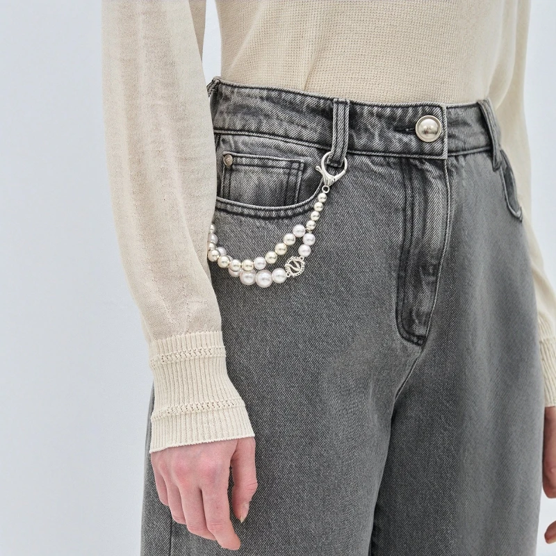 

Retro Vintage High Waist Slimming Straight Leg Wide Leg Jeans Faionable Worn Look Women's Denim Pants Spring New Arrival