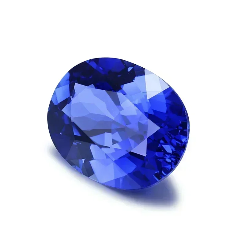 Lab Grown Sapphire Oval Shape Royal Blue Color Gemstone for Charms Diy Jewelry Making Materials Selectable AGL Certificate