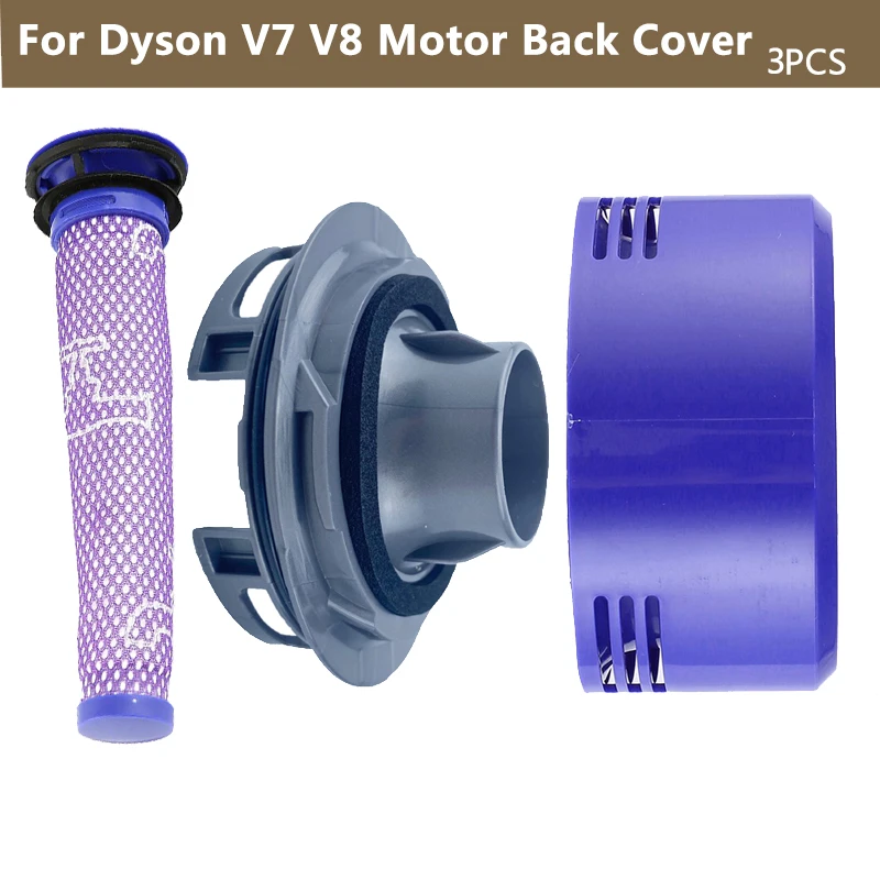Para Aspirador de Pó Portátil Dyson V7 V8: Tampa Traseira do Motor de Reposição, Acessórios, Corpo Principal do Motor, Tampa Traseira, Peças do Filtro HEPA