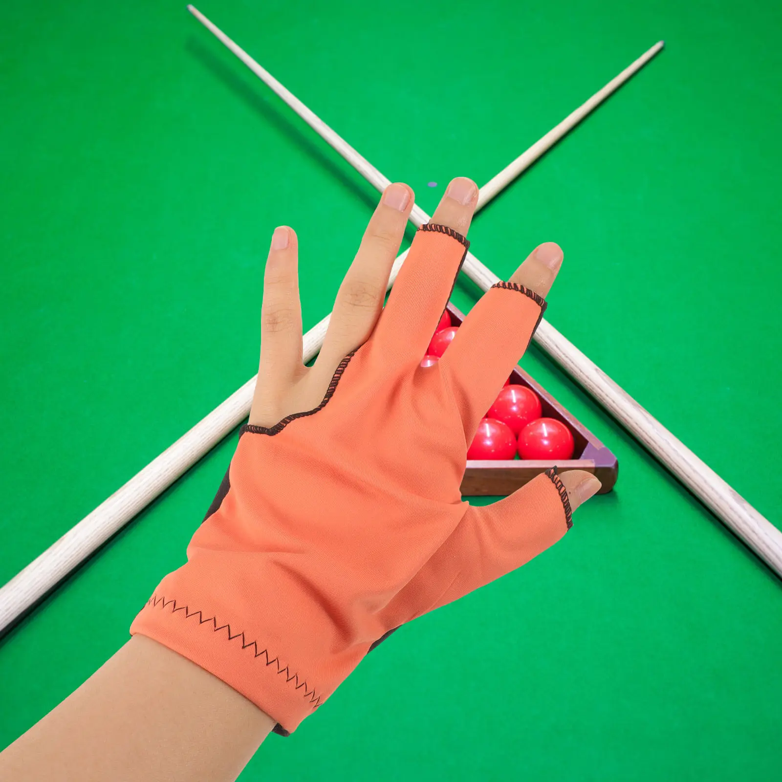 1Pair Elastic Breathable Billiard Gloves Pool Gloves Smooth Surface Wear-Resistant Non-Slip Quick Drying Comfortable Sports