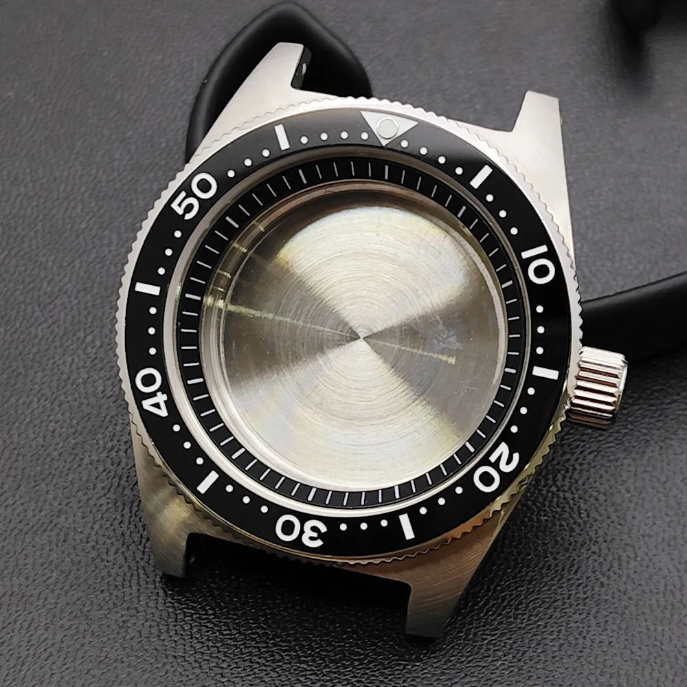 

High Quality Diving 40.5mm Vintage Watch Cases sapphire glass Men's Watch Parts Fit NH34 NH35 NH36Movement 28.5mm Dial Watch Box