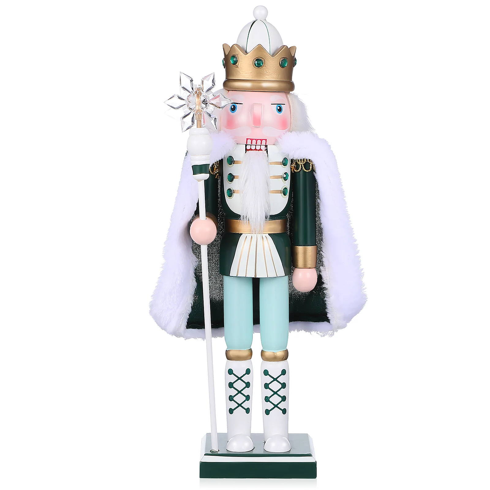 

Wooden Nutcracker Figure Traditional Christmas Decoration Home Decor Xmas Tabletop Ornament Festival Statue Craft Indoor