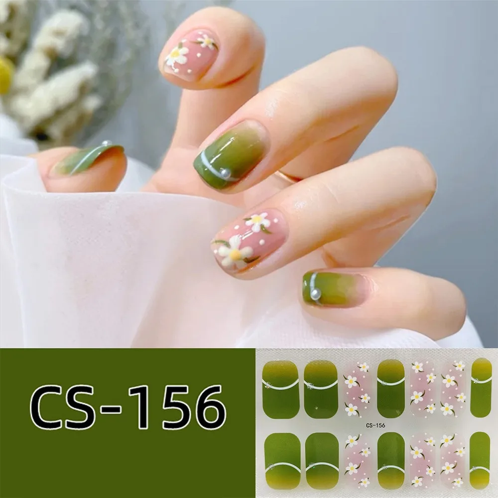 

Waterproof French Nail Decals 3D Nails Polish Wraps Nail Art Nail Art Sticker No Damage to Nails Gel Full Nail Wraps Nail