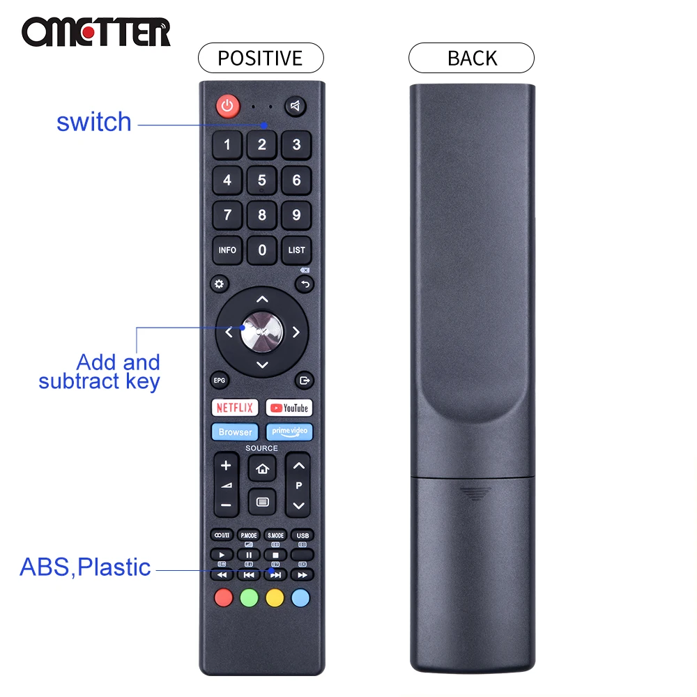 New GCBLTV02BDBIR For CHIQ TV Remote Control with NETFLIX YOUTUBE Key