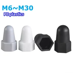 M6-M30 PE Plastic Hexagon Caps For Bolt Protect Nuts For Car Wheels Exterior Waterproof Dust proof Protective Decoration Nut Cap