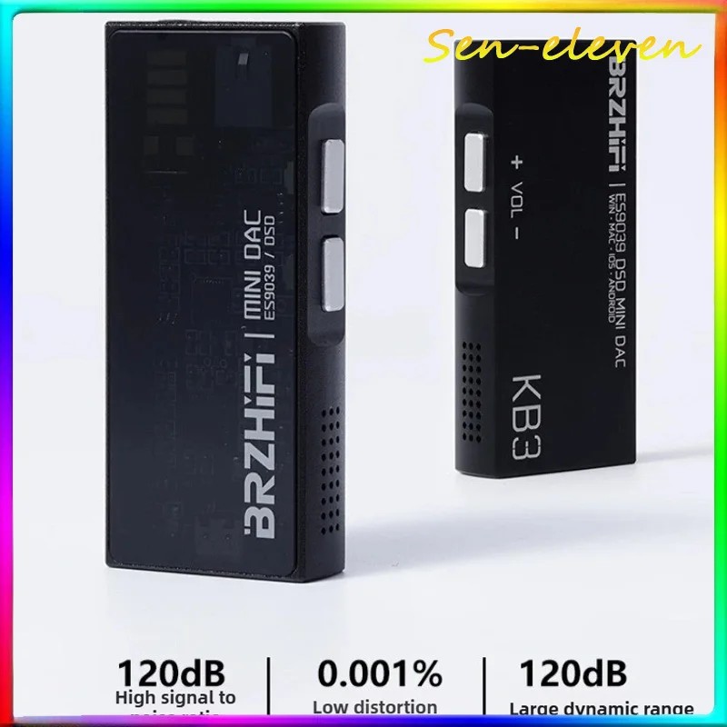 

BRZHIFI KB3 ES9039 DAC AMP HiFi портативный усилитель для наушников, компактный аудиодекодер для мобильных телефонов