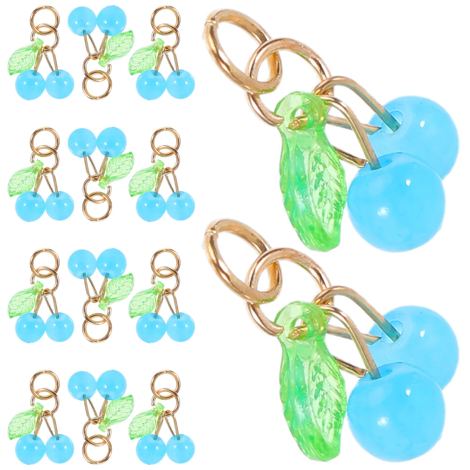 

50 шт. 3D-подвески в форме вишни, милые пластиковые бусины для изготовления браслетов, ожерелий, серег, брелоков и других украшений своими руками