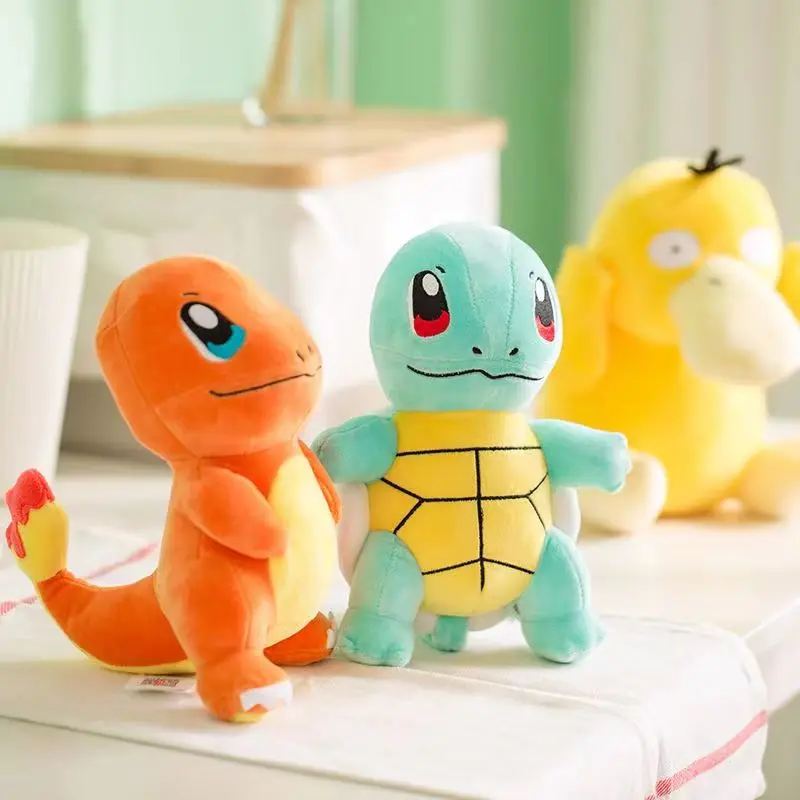 

@2026 20cm Pokemon Stuffed Plush Toys Kawaii Pikachu Raichu Jenny Turtle Anime Doll Kids Birthday Christmas Gift