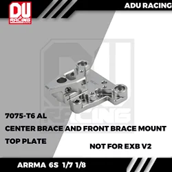 ADU Racing MOCOWANIE CENTRALNE PRZEDNI CNC 7075 T6 ALUMINIOWE DLA ARRMA 6S 1/7 1/8