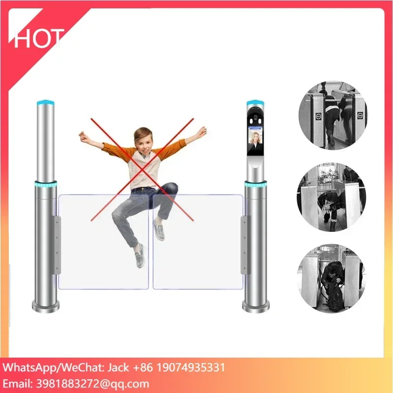 

Automatic Cylindrical Luxury Turnstile for Office Building Pedestrian Speed Gate With RFID