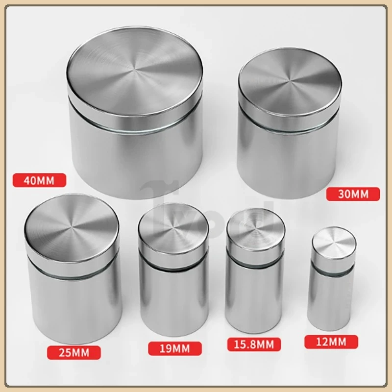 

4-36Pcs Advertising Nail Glass Fastener Diameter 12MM-19MM Stainless Steel Screw Advertising Bracket Nail Fixing Screw Hardware