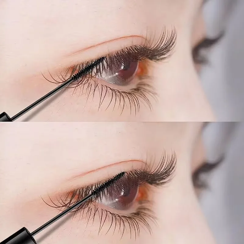 Ultra-fine Mascara Curl Thick Lengthening Eyelash Mascara Waterproof Non-smudge Brown Natural Curling Fine Brush Mascara Makeup