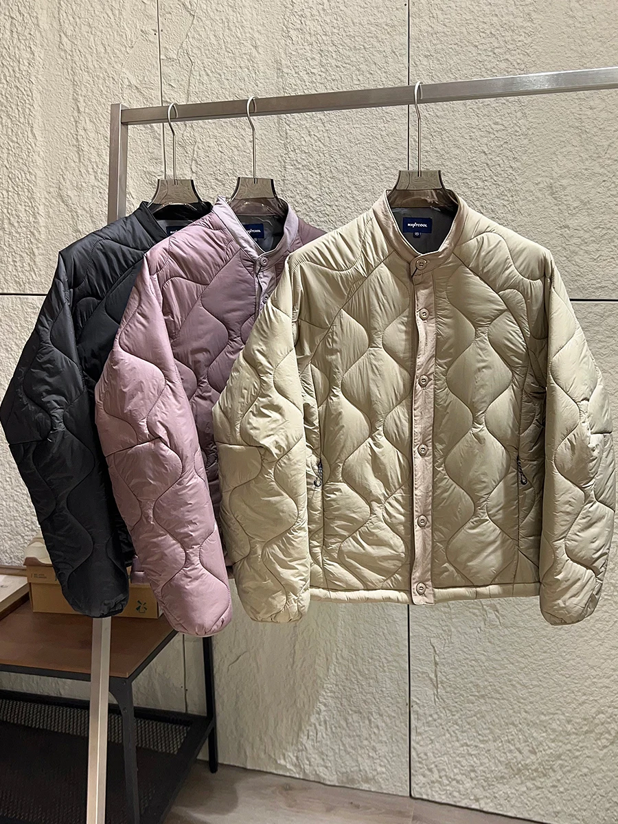 

Japanese Functional Style! Gourd Pattern Baffled! Autumn Winter Unisex Loose Fit Warm Stand Collar Cotton Jacket Coat