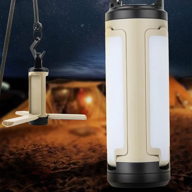 أضواء التخييم USB قابلة للشحن المشي لمسافات طويلة مصباح المحمولة طوي فانوس التخييم مع 6 طرق سطوع للمشي لمسافات طويلة في حالات الطوارئ