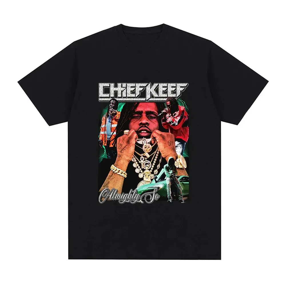 I Love Chief Keef T-Shirt Mode Lässig Kurzarm Vintage Gothic Oversized Print T-Shirts Hip Hop Lose Streetwear Unisex – Detail 17