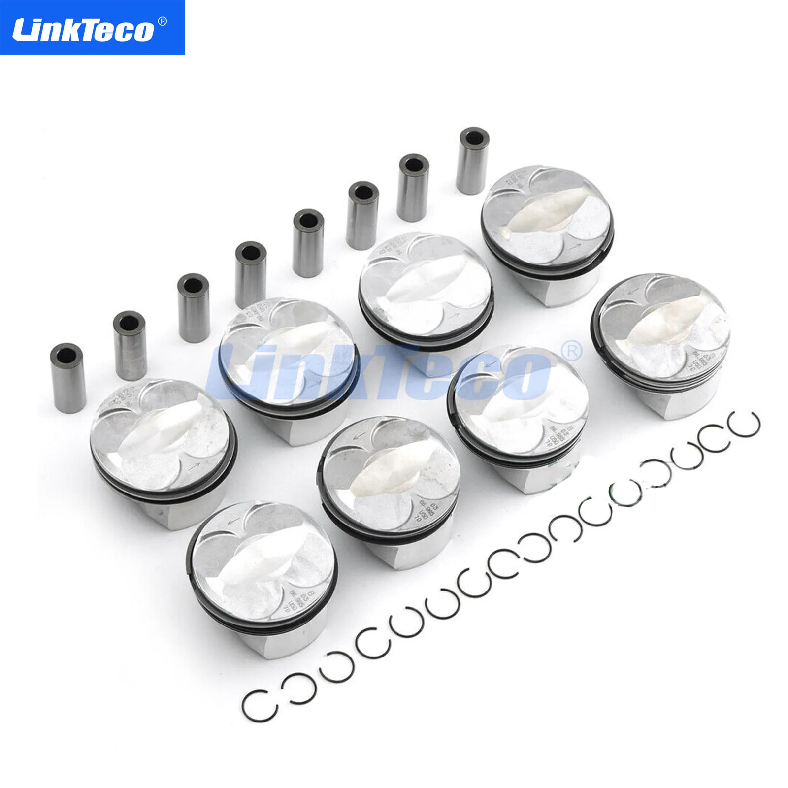 8x Pistons With Rings Set STD 87mm For BMW 540i 740i E60 E65 E66 N62B40 4.0L 11257546489