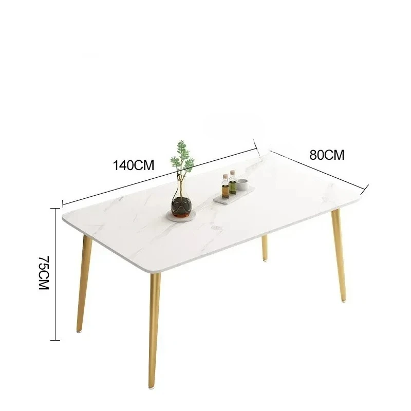 Tavolo da pranzo moderno per hotel Set da sala da pranzo in metallo nordico per mobili da sala da pranzo Sedie da tavolo in ardesia di lusso leggere