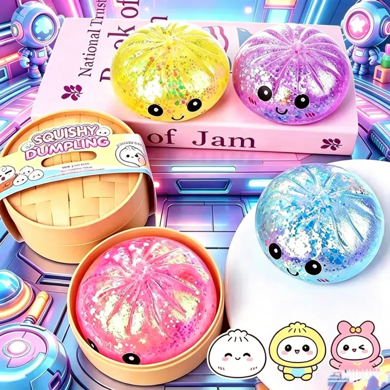 brinquedo-sensorial-antiestresse-de-85cm-com-glitter-serie-dumpling-squishy-maltose-para-alivio-do-estresse-com-vaporizador-de-bambu-presente-divertido-cor-aleatoria