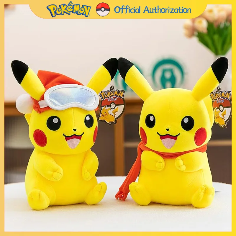 

28CM New Pokemon Pikachu Plush Toy Cute Cartoon Stuffed Doll Anime Festival Souvenir Kawaii Pillow Pokémon Birthday Gift