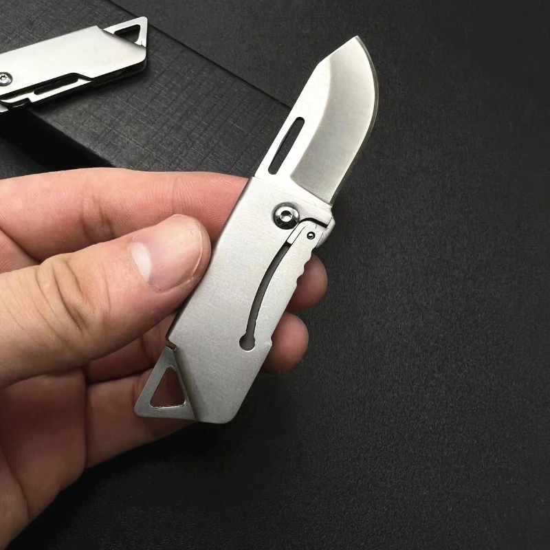 Mini Portable Folding Pocket Knife, Stainless Steel Blade, Keychain, Decoration, Holiday Gift, Travel Camping Tool image 3