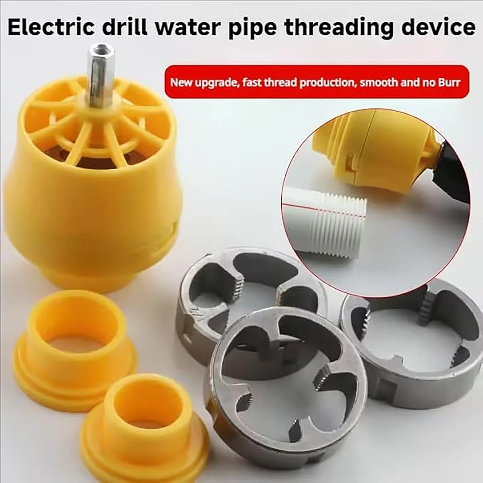 1pc Set Pvc Pipe Threading Plumbing Kit Three Versatile Sizes Easy Installation Reusable Plastic Pipe Roupnd Die Set