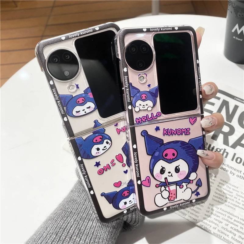 

Toy Anime Purple Kuromi Melody Disney Snow White Seven Dwarfs FOR OPPO Find N N2 N3 Flip VIVO X Flip FOLD Cover Phone Case