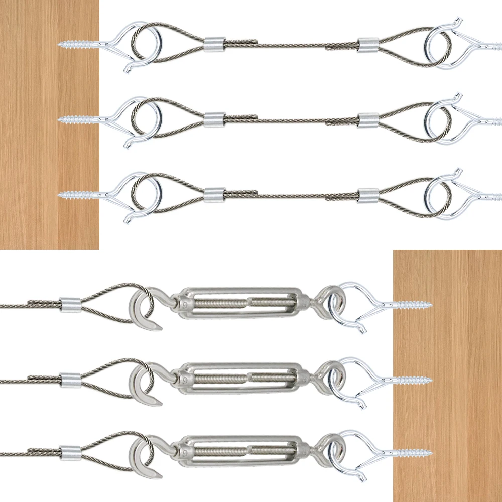 Picture 3: 10M/20M Stainless Steel Cable Rope Garden Railing Kit, 304 Stainless Steel Rope, 2mm Outdoor Steel Cable