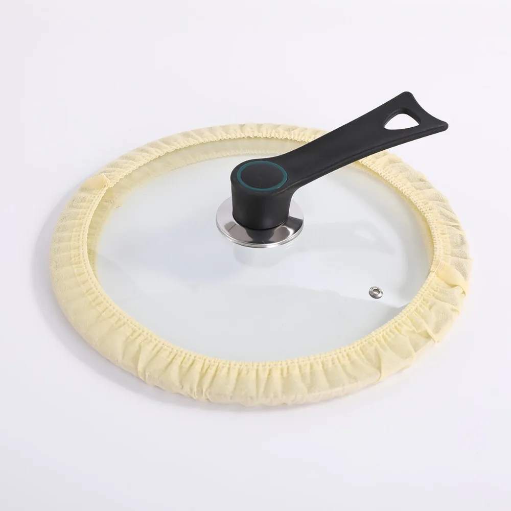 Non Woven Fabric Pot Lid Protective Cover Elastic Edge Anti Collision Pan Lid Cover Dustproof Anti Scratch Pot Lid Dust Cover