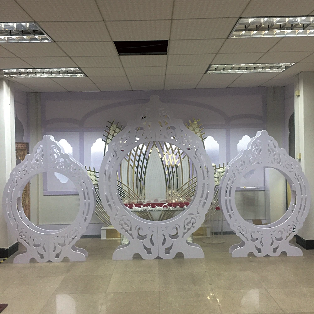 Beautiful Creative Special Designed  Elegant White Backdrop For Wedding Event Decoration