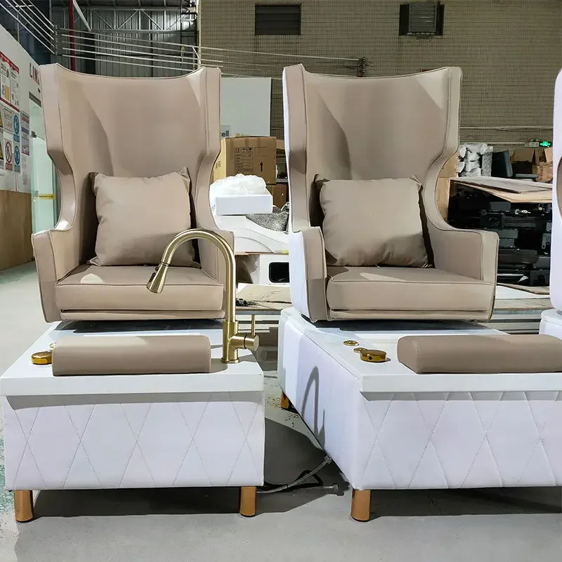 Chaise de spa confortable pour pédicure et massage, bol de spa pour les pieds, gris, luxe, salon de beauté