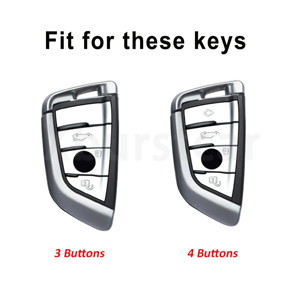 3/4 Buttons TPU Auto Shell Fob Car Remote Key Case Cover For BMW 1 3 5 6 7 Series G20 G30 G11 F15 F16 G01 G02 F48 X1 X3 X5 X6 X7