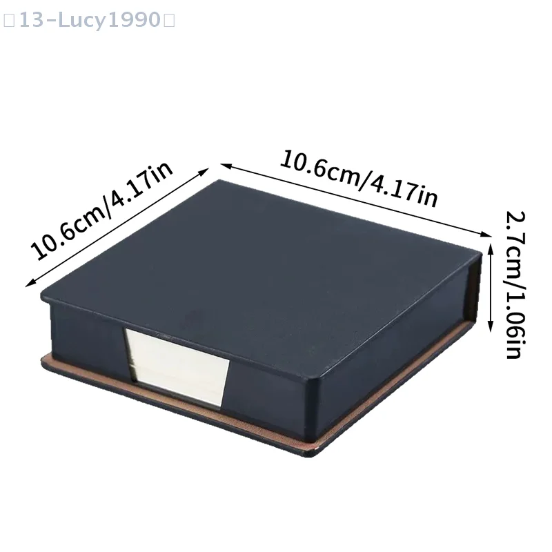 【CCA13】Sticky Note Box With Notepads PU Leather Memo Pad Dispenser Desktop Supplies For Students Office Worker