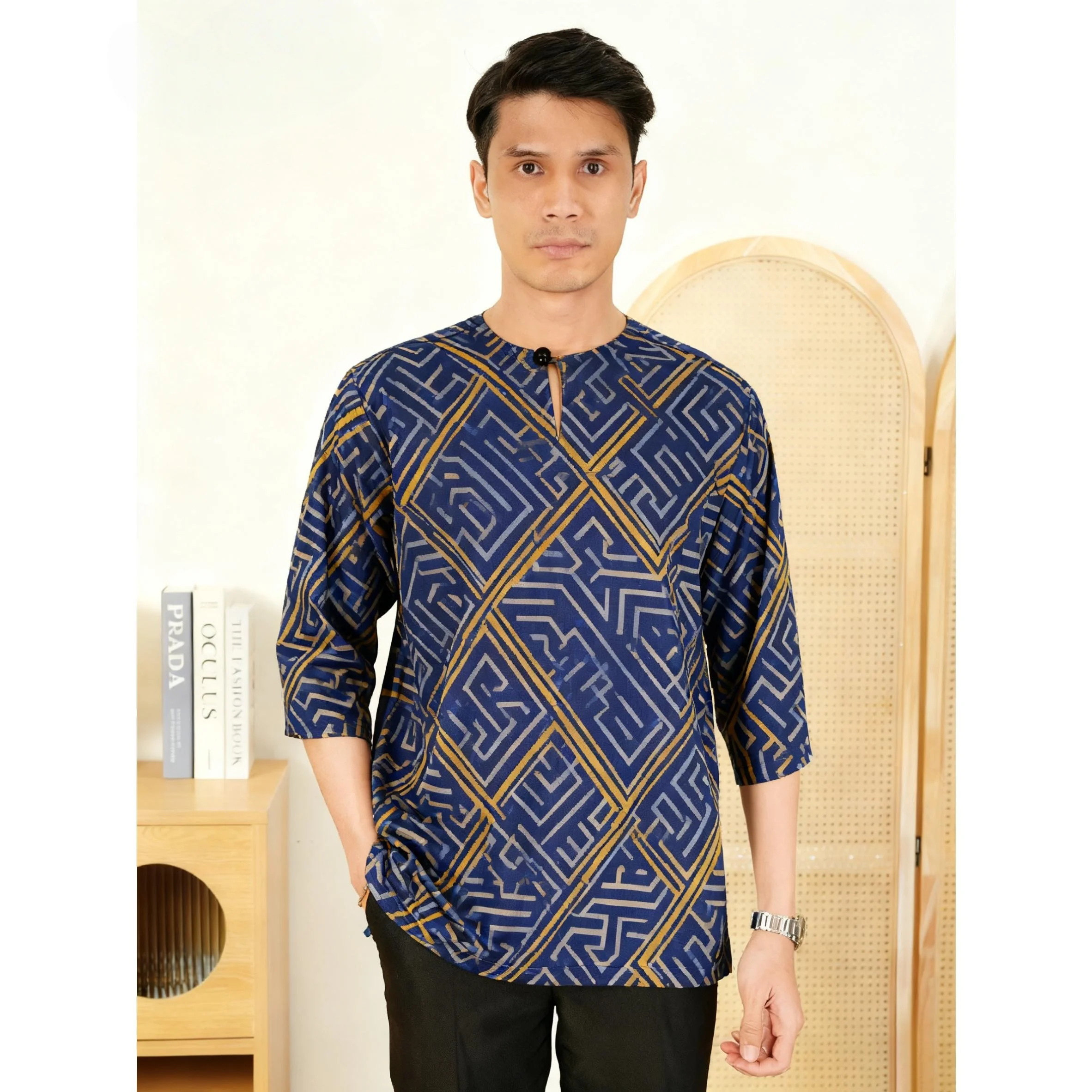 2026 قصيرة الأكمام تي شيرت مسلم الصلاة الملابس الفاخرة النمط الأفريقي البرنز ثلاثية الأبعاد فستان مُزين بطباعة ازياء العربية Camisa العربية #6