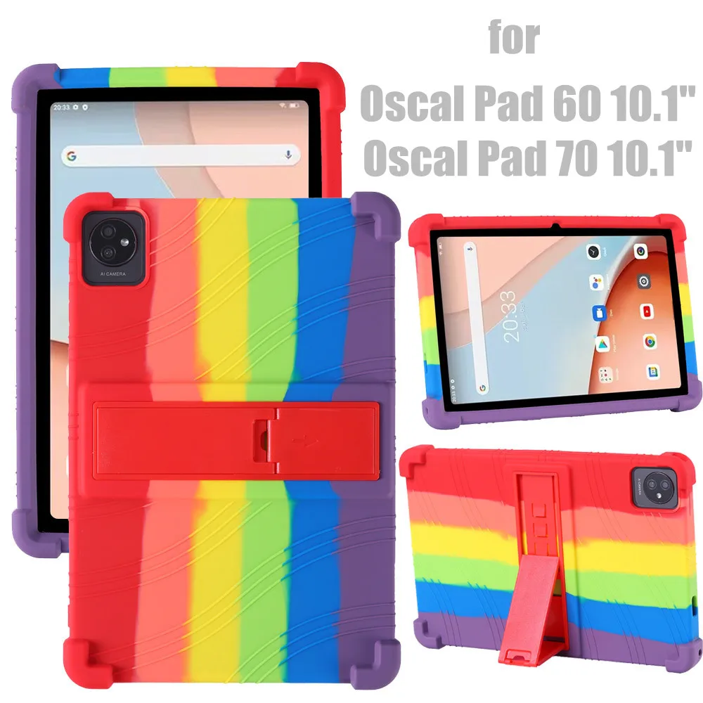 

Blackview Oscal Pad 70 10.1 Inch Stand Cover Tablet Funda Oscal Pad 60 10.1" Soft Silicone Adjustable Stand Case