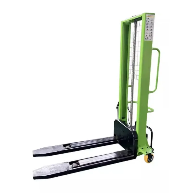 Portable self lifting electric loading and unloading forklift with vehicle