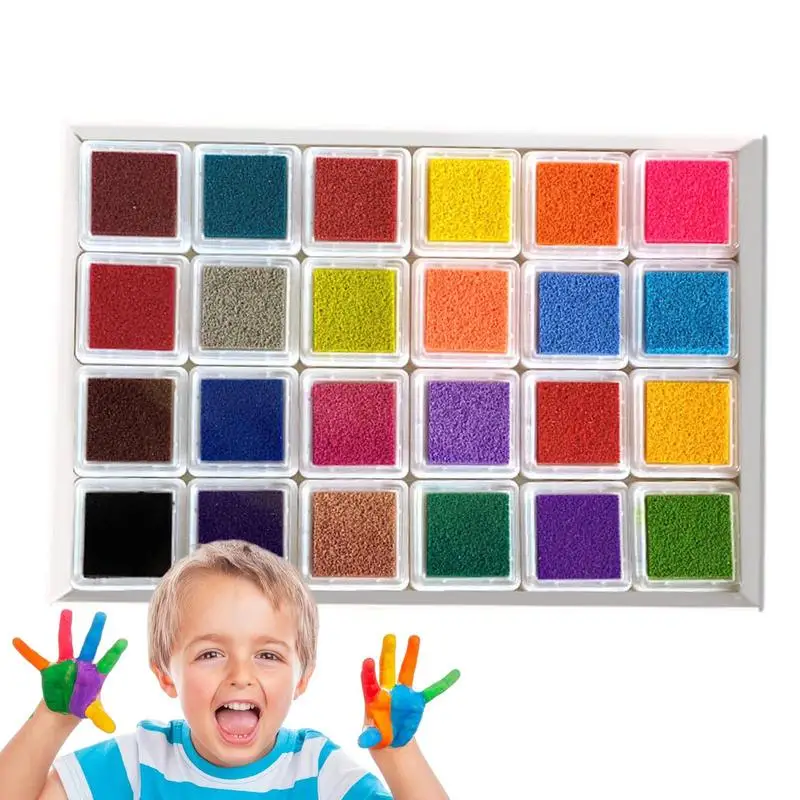 Safe Finger Paints Painting Kit Art Painting Crafts For Kids 24 Colors Funny Art Painting Crafts For Children Kids Boys Girls