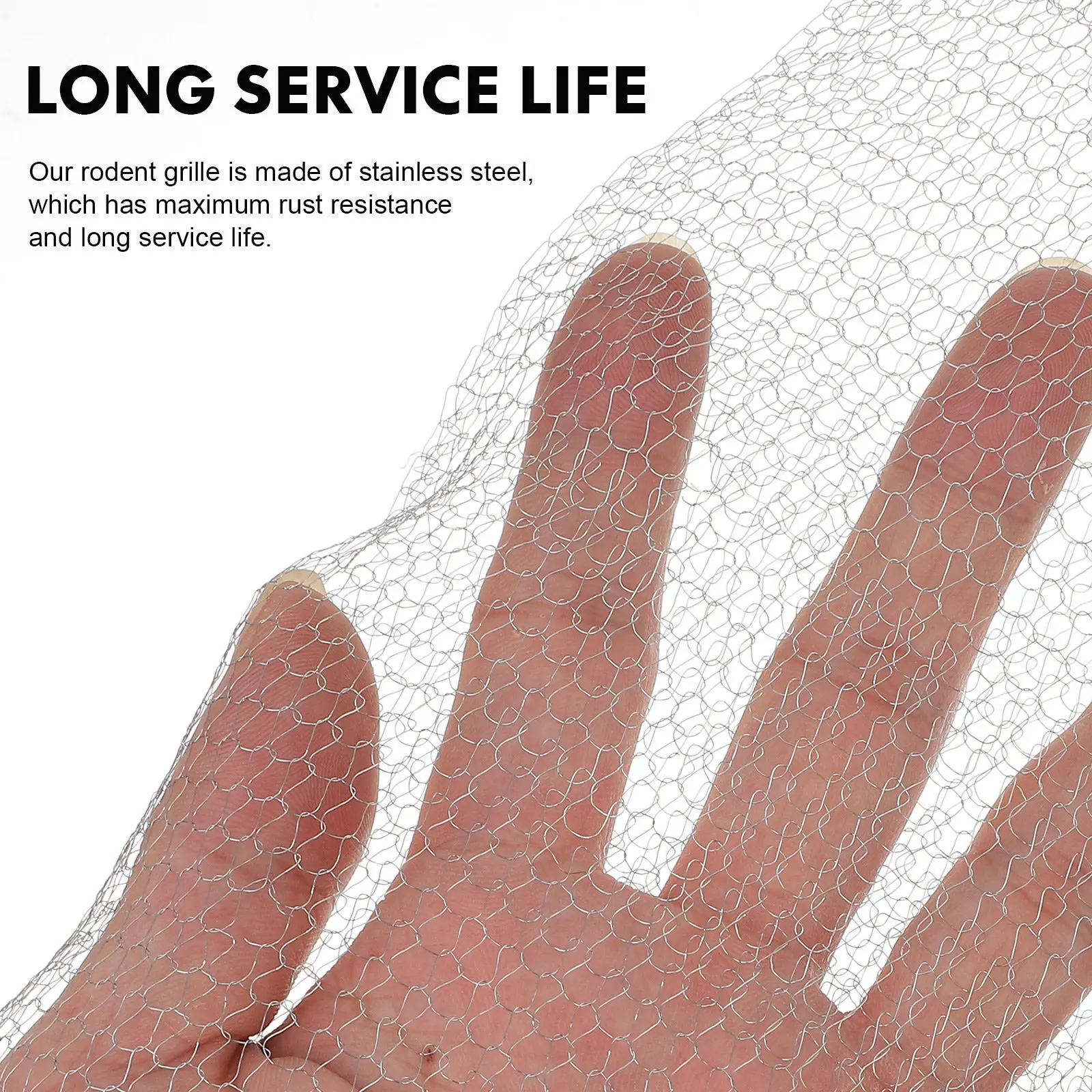 1 Roll Stainless Steel Wire Mesh Hole Filler Rodent Hole Blocker Mouse Control Wire Mesh Roll for DIY Garden Yard Use